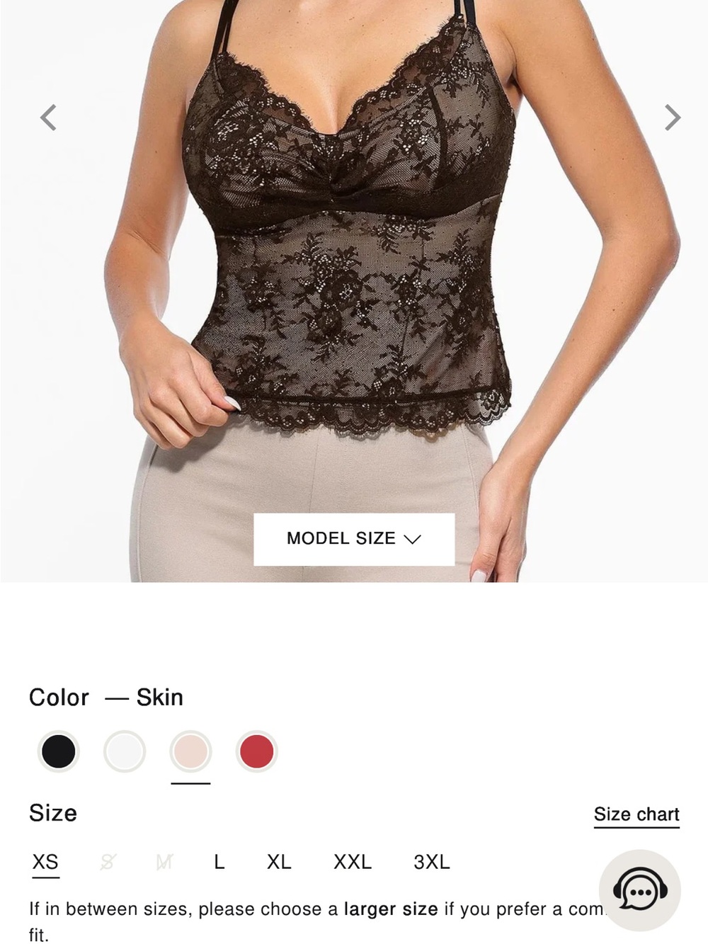 NWT Popilush Shapewear Lace Contouring Camisole